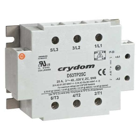 Crydom C53TP25C-10 Solid State Relay, 3 Phase, Surface, SCR