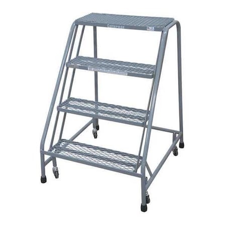 Cotterman 1004N2630A1E10B3C2P6 40 in H Steel Rolling Ladder, 4 Steps, 450 lb Load Capacity