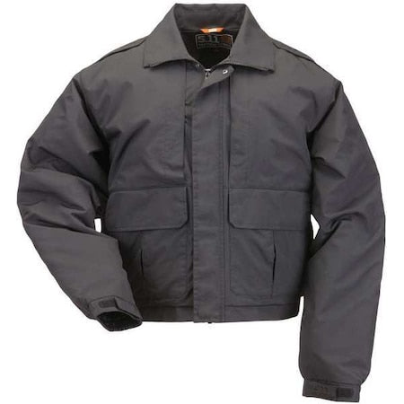 5.11 48096 Jacket, Nylon Shell, Hook and Loop Storm Cuffs, Black, 4Xl