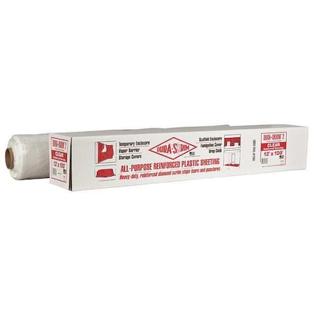Polar Plastics GRC12100 Construction Film, 4 mil, 12x100, Clr