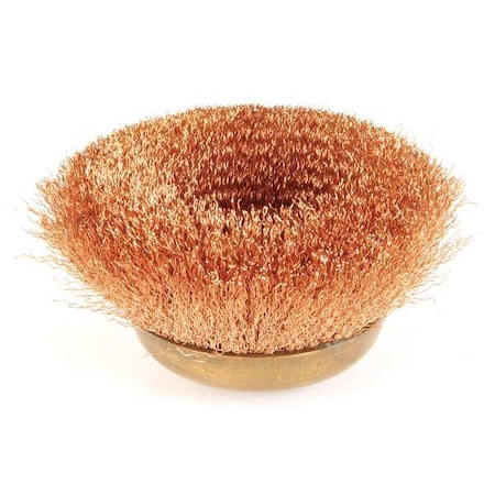 Ampco Safety Tools CB-44-CT Nonsparking Crimped Wire Cup Wire Brush, 6