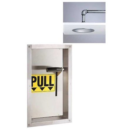 Speakman SE-237 Emerg Shwr, Recessed, Brass Shwr Hd, 8 in