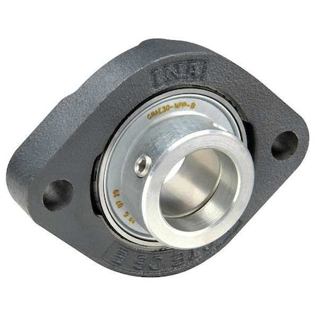 INA GLCTE40-XL 2 Holes, Rhombus Housing, Flange Mount Bearing, Radial Ball, 40 mm Dia, Cast Iron, Eccentric Locking Collar