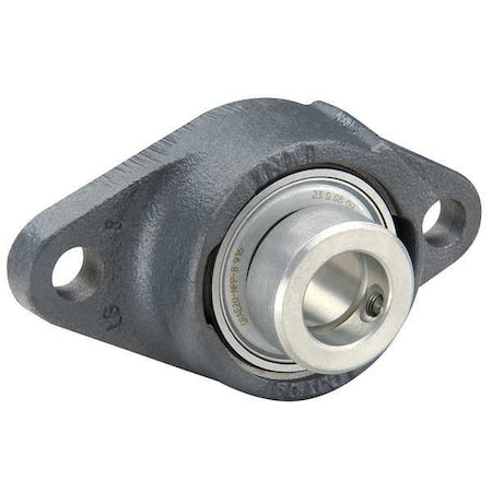INA RCJT20-XL-N 2 Holes, Rhombus Housing, Flange Mount Bearing, Radial Ball, 20 mm Dia, Cast Iron, Eccentric Locking Collar