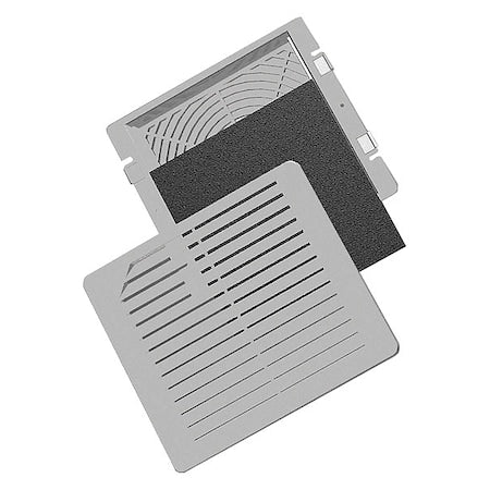 Nvent Hoffman TEP6 Exhaust, Square w/ Air Flte, Retainer Grd, Width: 8 7/8 in