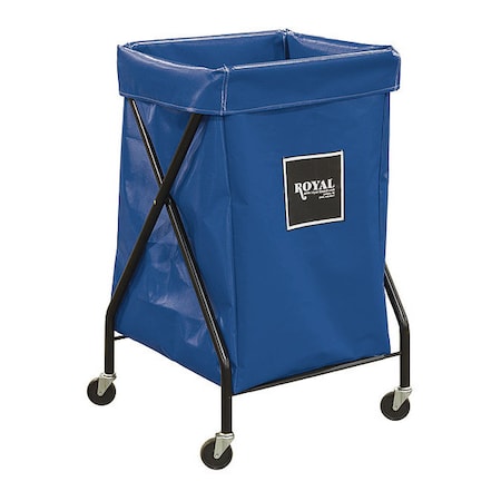 Royal Basket Trucks G06-BBX-XFA-3ONN X-Frame Cart, 6 Bu, Blue Vinyl