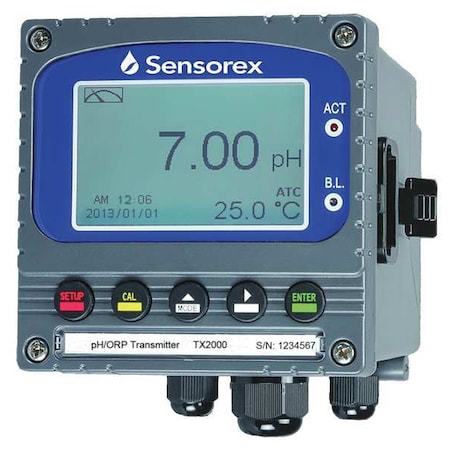 Sensorex TX2000 Online pH Transmitter, 0 to 130 Deg