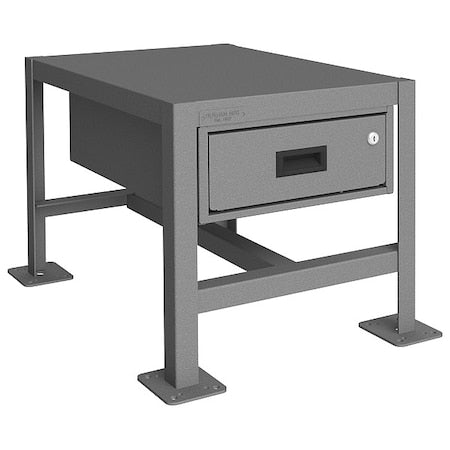 Durham MFG MTD182418-2K195 Fixed Work Table, Steel, 24