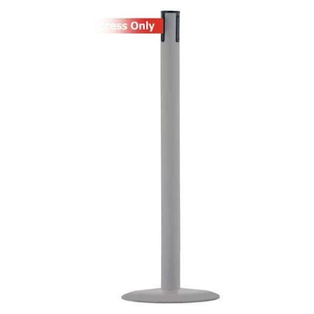 Tensabarrier MARINEPOST-36-STD-NO-RAX-C Barrier Post with Belt, Gray, 7 1/2 ft Length, 38 in Post Height, Authorized Access
