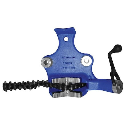 Westward 22XR03 Bench Chain Vise, Top Screw, 1/8 to 4 in