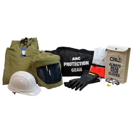 Chicago Protective Apparel AG-40-3XL Arc Flash Jacket and Bib Kit, Olive, 3XL