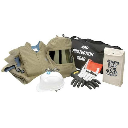Chicago Protective Apparel AG-40-2XL Arc Flash Jacket and Bib Kit, Olive, 2XL