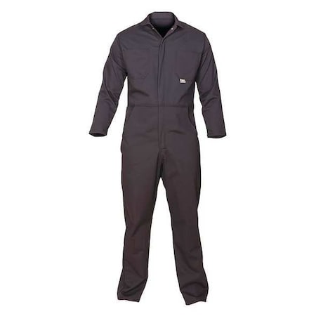 Chicago Protective Apparel 605-USN-2XL Coverall, 12.4 cal/sq cm ATPV, 2XL, 32 in Inseam, FR Cotton Blend (88% Cotton, 12%
