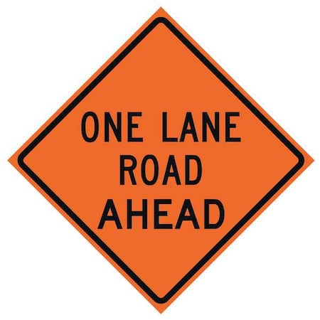 Eastern Metal Signs AND Safety 669-C/36-RVFO-OR One Lane Road Traffic Sign, 36 in H, 36 in W, Vinyl, Diamond, English
