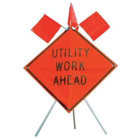 Eastern Metal Signs AND Safety 669-E-352 Sign Stand, Steel, 15 in Maximum Mast H