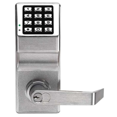 Locdown DL6100IC US26D Electronic Lock, Brushed Chrome, 12 Button