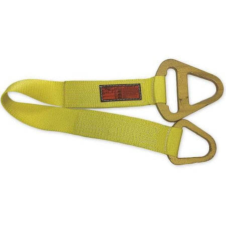 Stren-Flex TCS1-903-08 Synthetic Web Sling, Type 1, 8 ft L, 3 in W, Nylon, Yellow