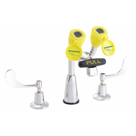 Speakman SEF-1800-CA-8LF Eyewash/Faucet Combination, Faucet Mount, Counter Mounted, 11.0 H., 16.0 W