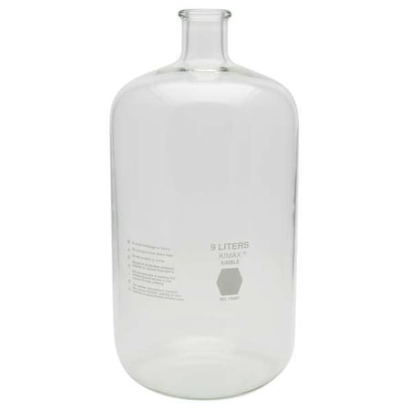 Kimble Kimax 14960-9 Serum Bottle, 412 mm H, Clear, 203 mm Dia