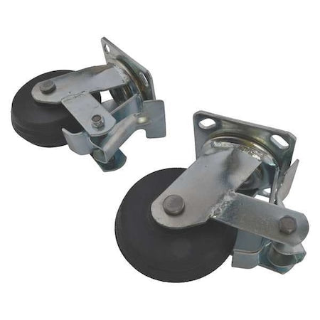 DAYTON HV60002G Caster Assembly, 5 In with Brakes