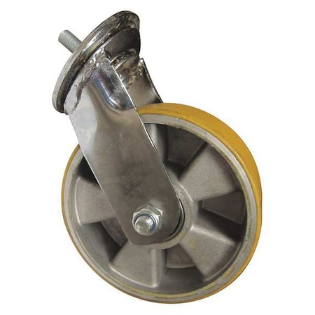 DAYTON MH13V40701G WheelKit, 6 in, Yellow, Steel;Polyester
