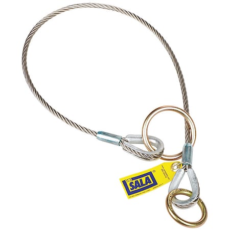 3M DBI-Sala 5900558 Tie-Off Adapter, 7 ft Length, 310 lb Weigth Capacity, Stainless Steel Anchor, 1 Workers per System