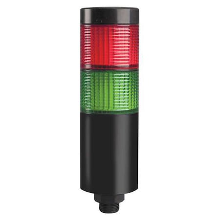 DAYTON 26ZT40 Tower Light Assembly, Red, Green, 90 to 240V AC, 80 FPM, 56 mm Dia., Direct
