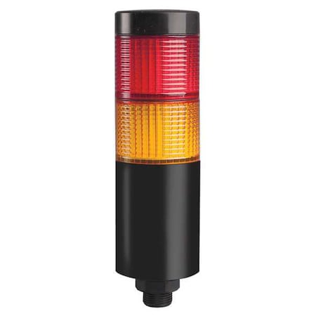 DAYTON 26ZT41 Tower Light Assembly, Red, Yellow, 90 to 240V AC, 80 FPM, 56 mm Dia., Direct