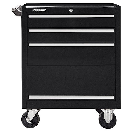 Kennedy 273XBK Rolling Tool Cabinet, 3 Drawer, Black, 27 in W