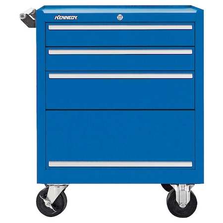 Kennedy 273XBL Rolling Tool Cabinet, 3 Drawer, Blue, 27 in W
