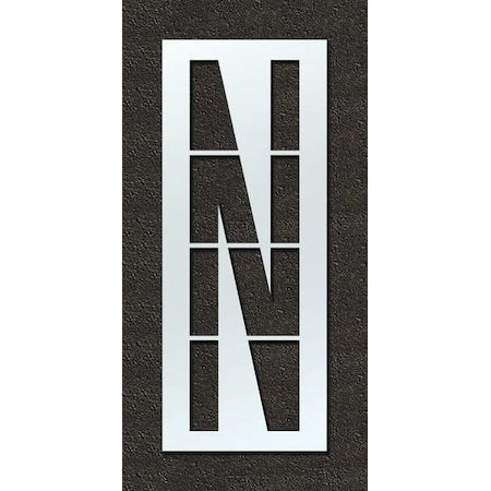 RAE STL-108-F108N Airport Pavement Stencil, Letter, 108 in Character Height, Highway Gothic Font, Polyethylene, Clear