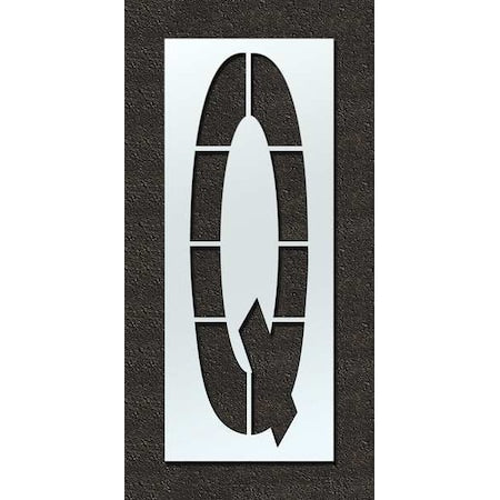 RAE STL-108-F108Q Airport Pavement Stencil, Letter, 108 in Character Height, Highway Gothic Font, Polyethylene, Clear