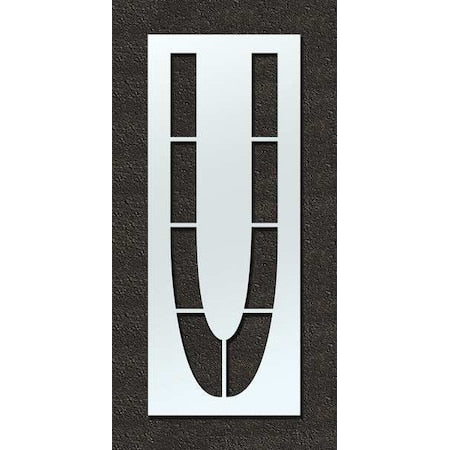 RAE STL-108-F108U Airport Pavement Stencil, Letter, 108 in Character Height, Highway Gothic Font, Polyethylene, Clear