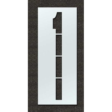 RAE STL-108-F1081 Airport Pavement Stencil, Number, 108 in Character Height, Highway Gothic Font, Polyethylene, Clear