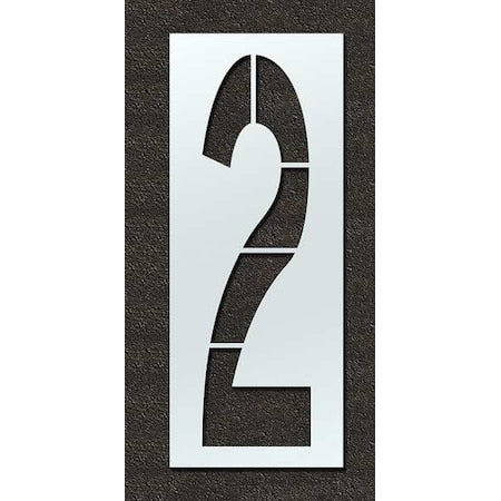 RAE STL-108-F1082 Airport Pavement Stencil, Number, 108 in Character Height, Highway Gothic Font, Polyethylene, Clear