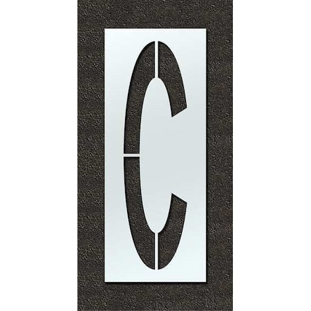 RAE STL-108-F108C Airport Pavement Stencil, Letter, 108 in Character Height, Highway Gothic Font, Polyethylene, Clear