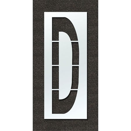 RAE STL-108-F108D Airport Pavement Stencil, Letter, 108 in Character Height, Highway Gothic Font, Polyethylene, Clear