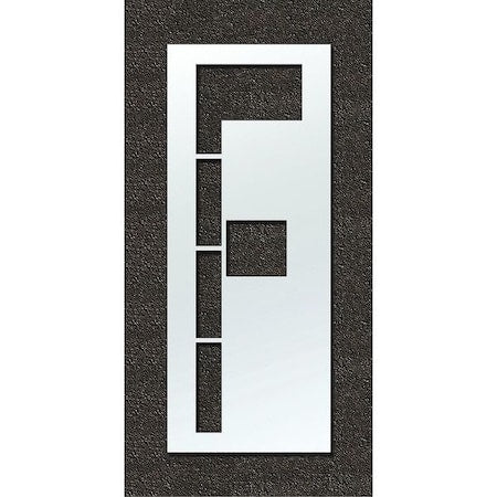 RAE STL-108-F108F Airport Pavement Stencil, Letter, 108 in Character Height, Highway Gothic Font, Polyethylene, Clear