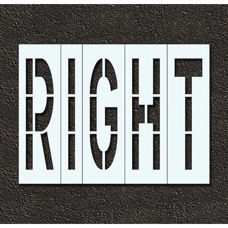 RAE STL-116-79621 Pavement Stencil, Message, Right, 96 in Character Height, Highway Gothic Font, Polyethylene, Clear