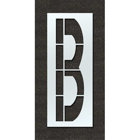 RAE STL-108-F108B Airport Pavement Stencil, Letter, 108 in Character Height, Highway Gothic Font, Polyethylene, Clear