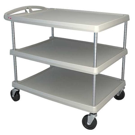 Metro MY2636-35G Utility Cart with Lipped Plastic Shelves, Polymer (Shelf), 500 lb Load Capacity, 3 Shelves, 28 in W