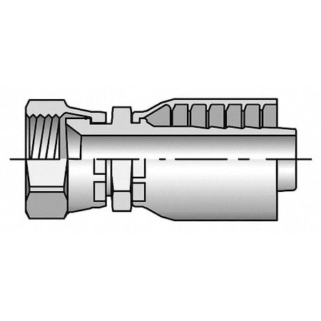 Parker 10671-32-32 Fitting, Crimp, Female JIC, Hose 2 in.