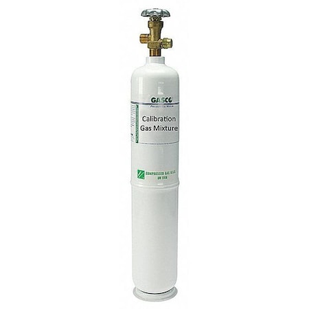 Gasco HE UHPP55 Calibration Gas, Helium, 552 L, CGA 580 Connection, +/-5% Accuracy, 2,200 psi Max. Pressure