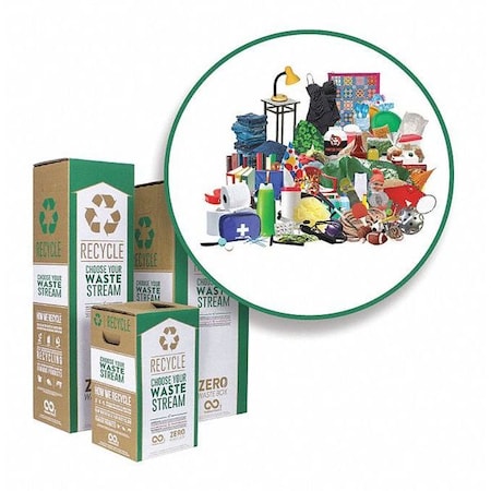 Zero Waste BOX CS24-S All-In-One Recycling Kit, 20 in L, 11 in W