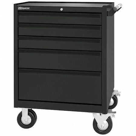 Kennedy 295MPBK Maintenance Pro(TM) Rolling Tool Cabinet, 5 Drawer, Black