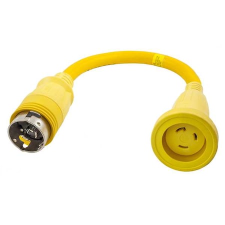 Hubbell Wiring Device-Kellems HBL61CM71 Power Strip, Marine, Molded, Straight, L14-50P/CS6365C, 2.1 ft., Yellow