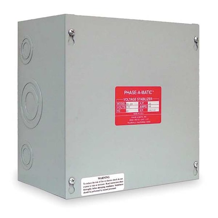Phase-A-Matic VS-15 Voltage Stabilizer, 42A Max Amps, 208 to 230V Input Voltage, 208 to 230V Output Voltage