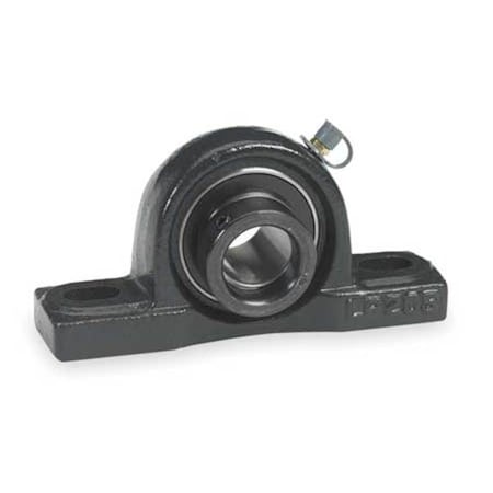 DAYTON 3FCU5 Pillow Block Bearing, Cast Iron Housing Material, Eccentric Locking Collar, Ball, 2-3/16 in Dia, Alloy Steel