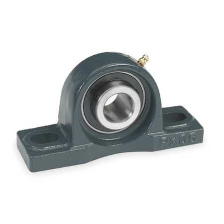 DAYTON 3FDC7 Pillow Block Bearing, Cast Iron Housing Material, Set Screw, Ball, 1-11/16 in Dia, Alloy Steel Insert Material