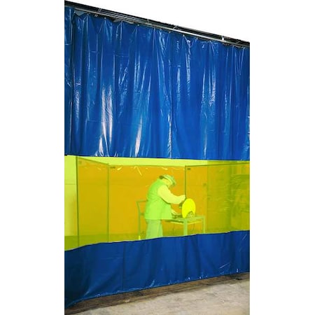 Steiner AWY69 Welding Curtain Wall, Vinyl Laminated Polyester, 6 ft. W., 9 ft. H., 13 oz/sq yd, With Grommet